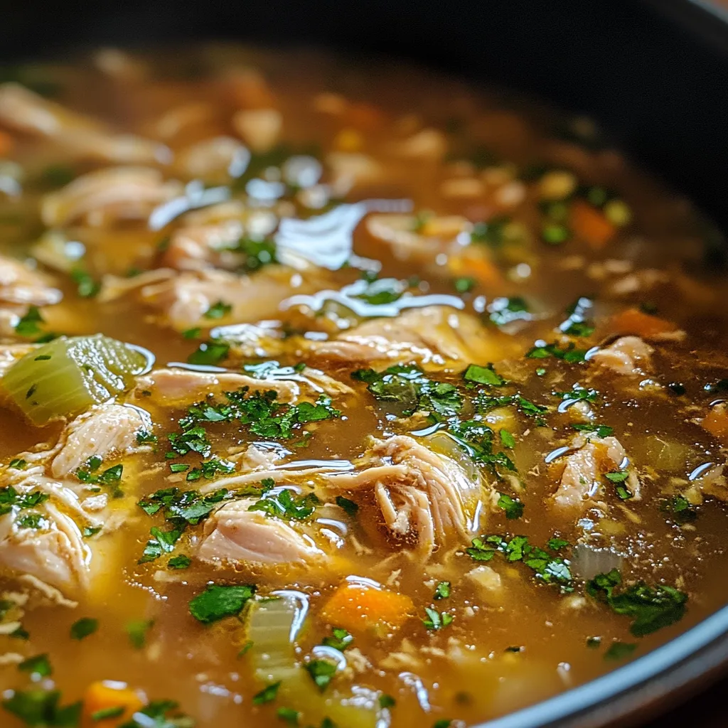 Traditional Consomé de Pollo simmering to perfection! This rich Mexican chicken soup, made with bone-in chicken, potatoes, and vegetables, is the ultimate comfort food.